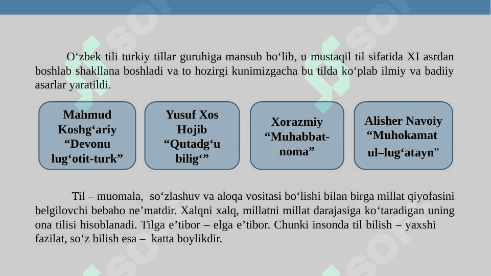 O‘ZBEK TILI – DAVLAT TILI  O‘ZBEK TILINING  ASOSIY  IMLO QOIDALARI 3
