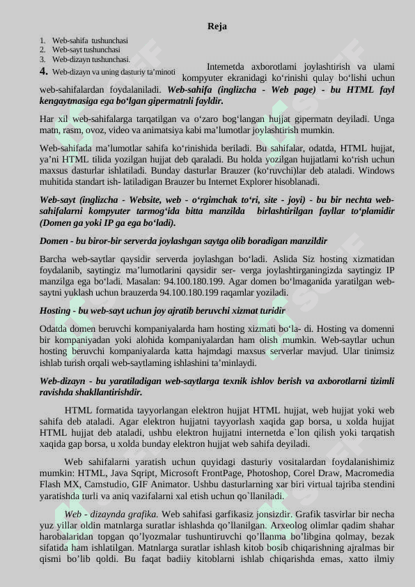 Web dizayn va uning dasturiy taʼminoti 3