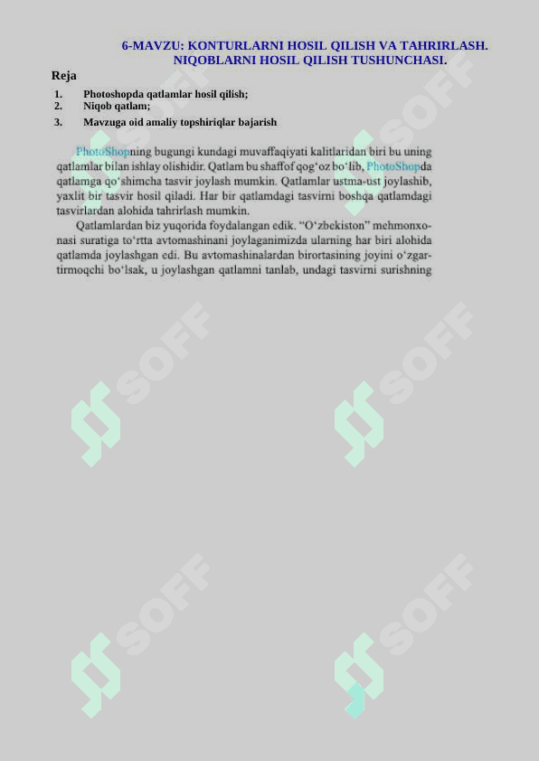Konturlarni hosil qilish va tahrirlash 3