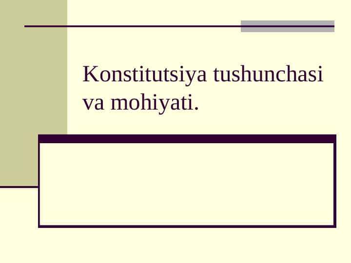 Konstitutsiya haqida taqdimot 1