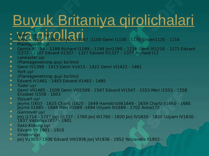 Angliyada Plantagenet sulolasining hukmronligi 2
