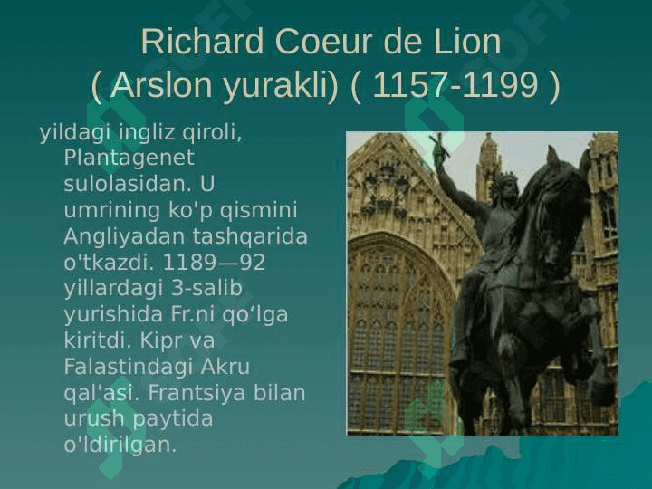 Angliyada Plantagenet sulolasining hukmronligi 4