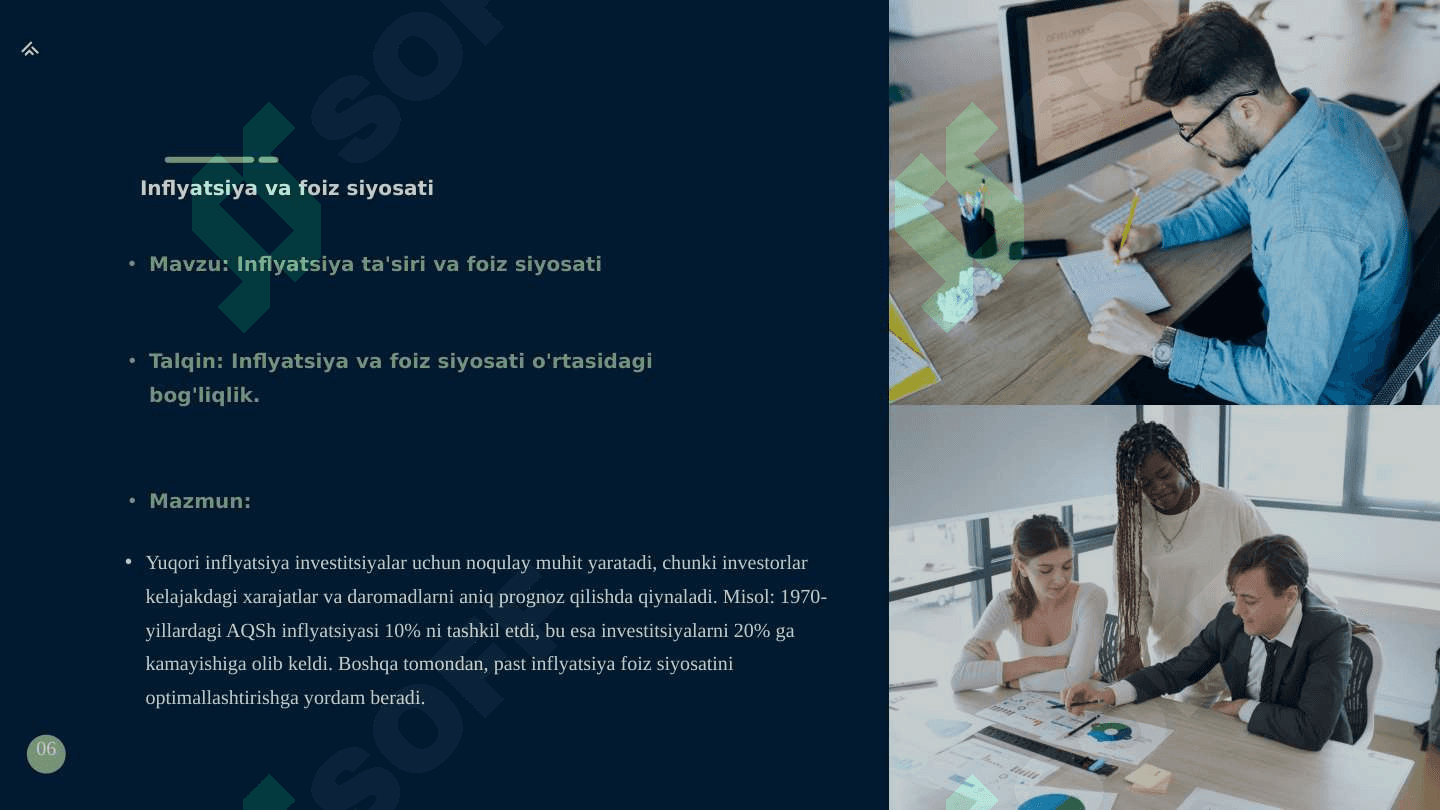 Investitsiya faoliyatini rivojlantirishga foiz siyosatining ta’siri 6