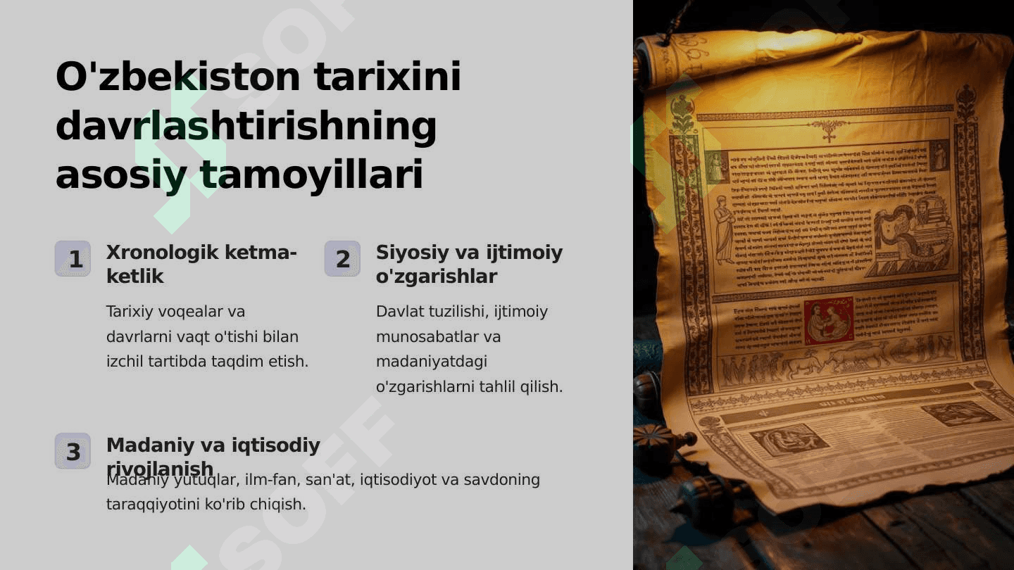 O'zbekiston tarixini davrlashtirish umumiy nuqtai nazariyasi 2
