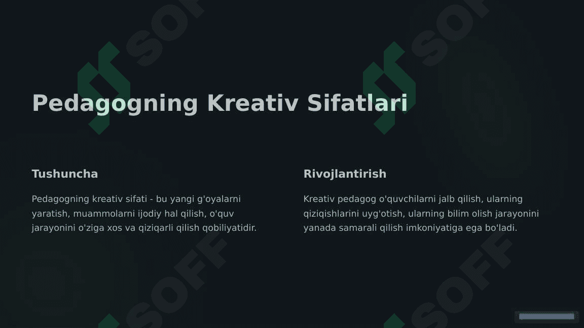 O'quv axborotlarini samarali Izlash-pedagogning kreativ sifatlari. 2