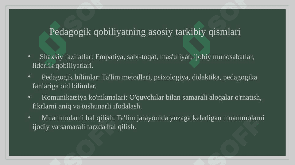Pedagogik qobilyat-pedagogik mahoratning  asosi sifatida 4