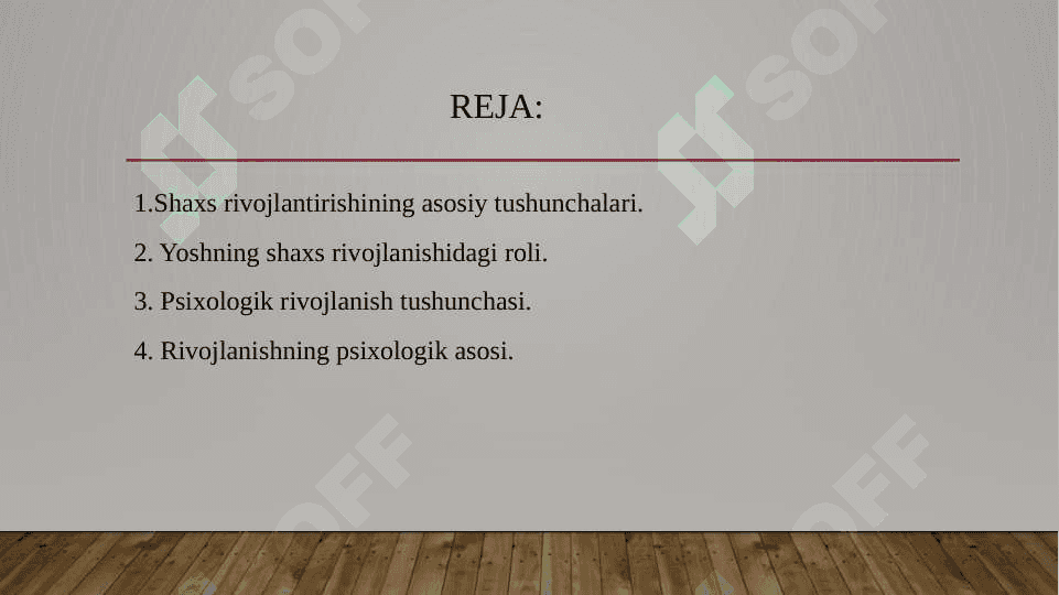 Shaxs rivojlanishining yosh va psixologik rivojlanishi 2