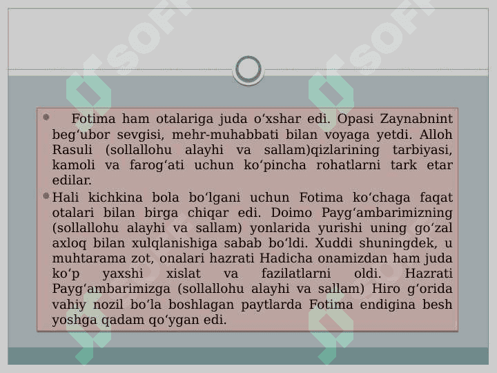 payg'ambarimizning qizlari 6