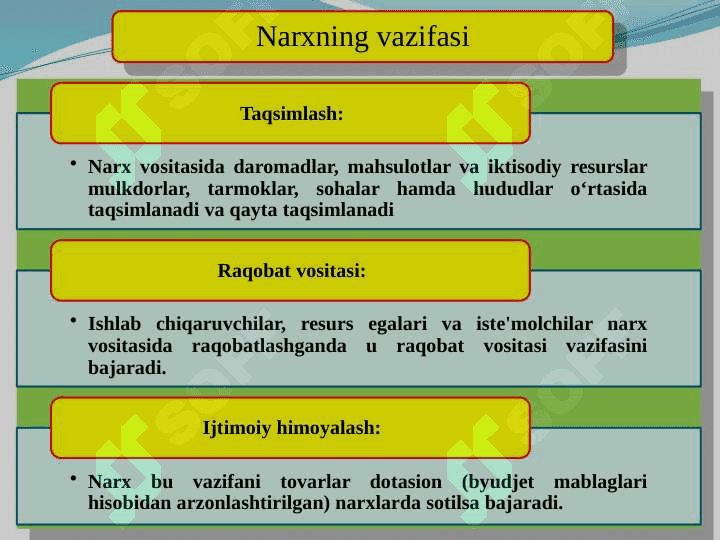 IQTISODIYOTDA NARX VA UNING SHAKLLANISHI 5
