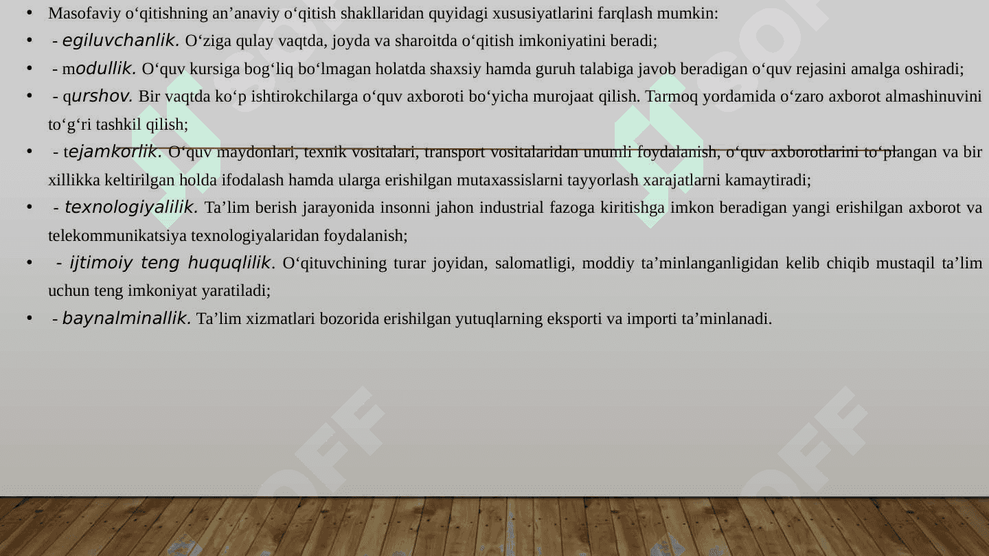 Masofaviy ta'lim. Elektron darslik. Pedagogik dasturiy vositalardan foydalanish 4