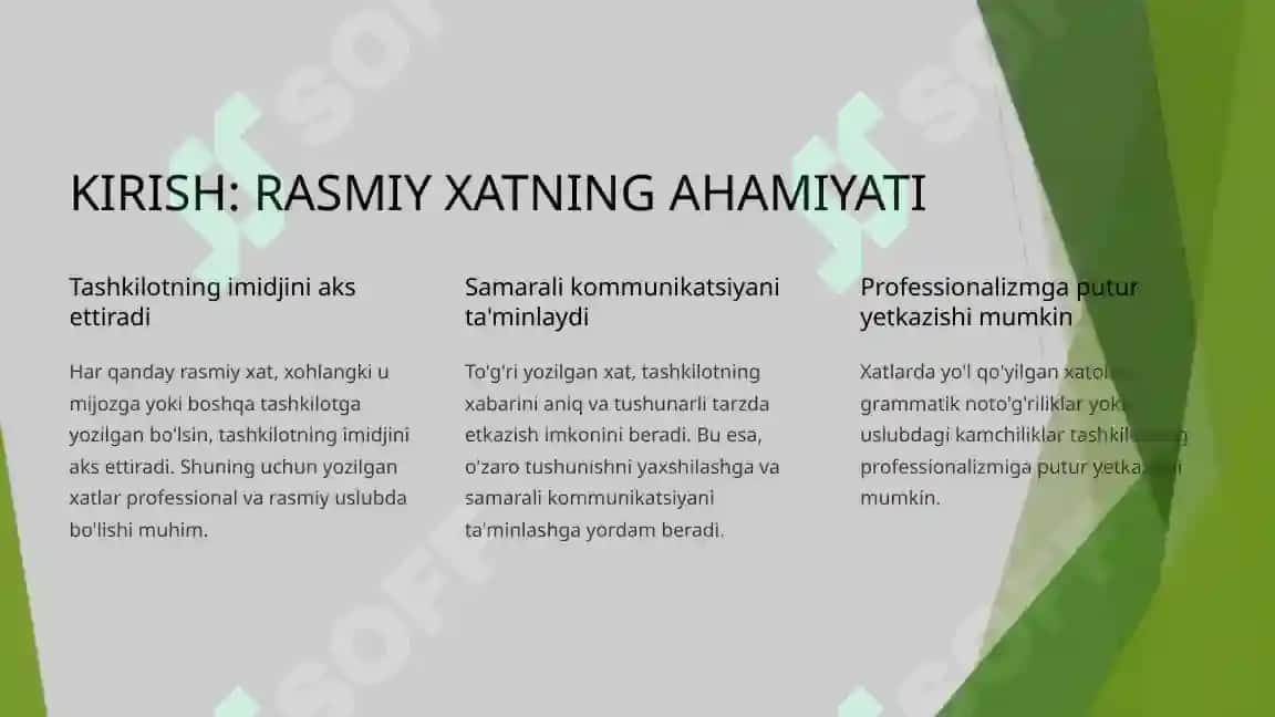 XIZMAT YUZASIDAN YOZILADIGAN RASMIY XATLARGA QO'YILADIGAN TALABLAR 2