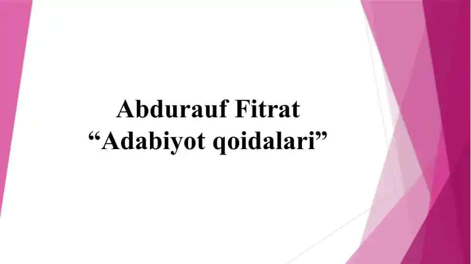Fitrat. She'r tuzilishi