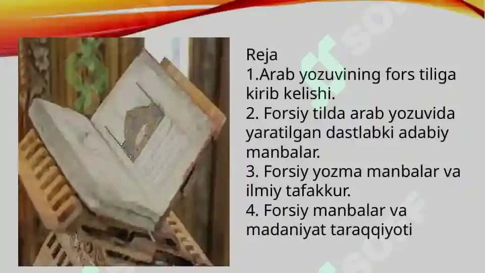 Forsiy tilda arab yozuvida yozilgan dastlabki manbalar 2