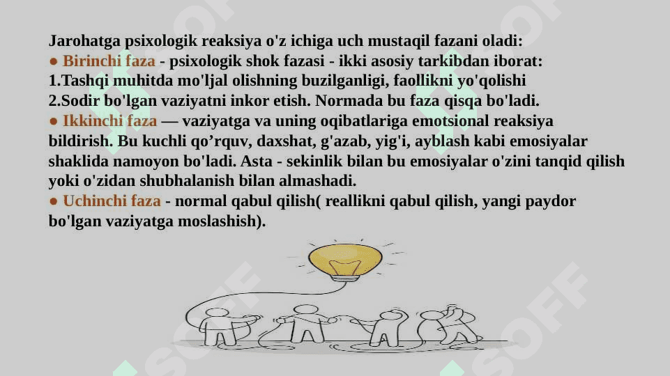 Jarohat stressiga nisbatan reaksiyaning kechikish holatlari 6