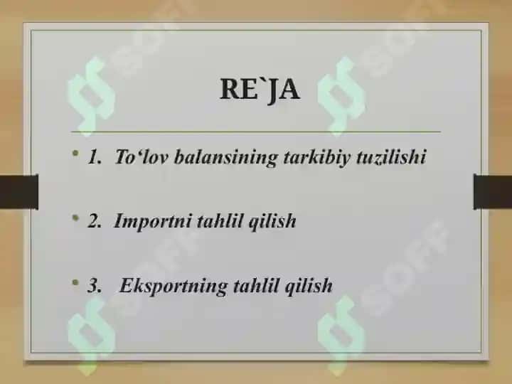 XALQARO TO‘LOV BALANSINING IQTISODIY TAHLILI 2