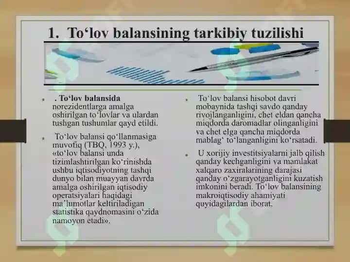 XALQARO TO‘LOV BALANSINING IQTISODIY TAHLILI 3