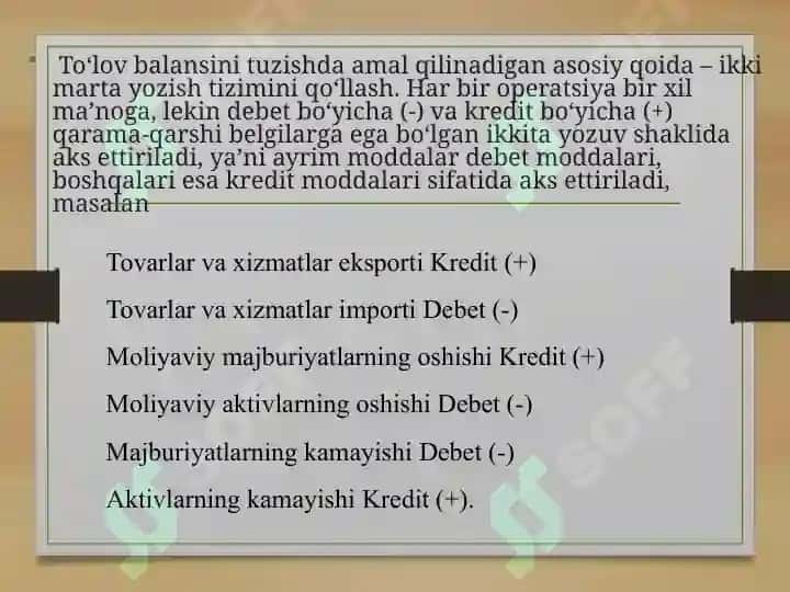 XALQARO TO‘LOV BALANSINING IQTISODIY TAHLILI 5