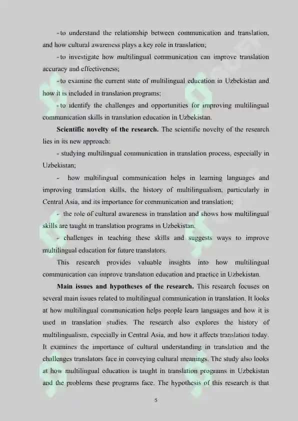 Multilingual communication as the most important subject for the students of translation faculties 5