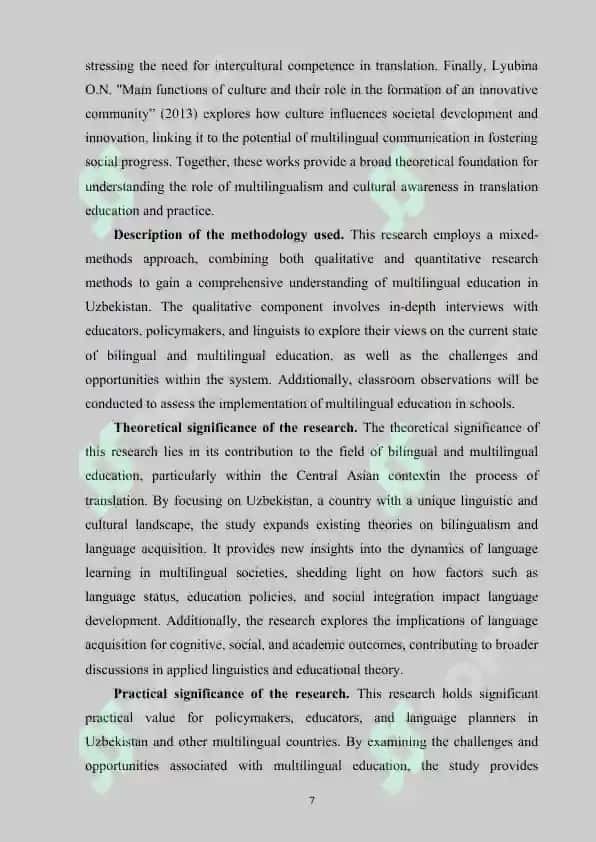 Multilingual communication as the most important subject for the students of translation faculties 7