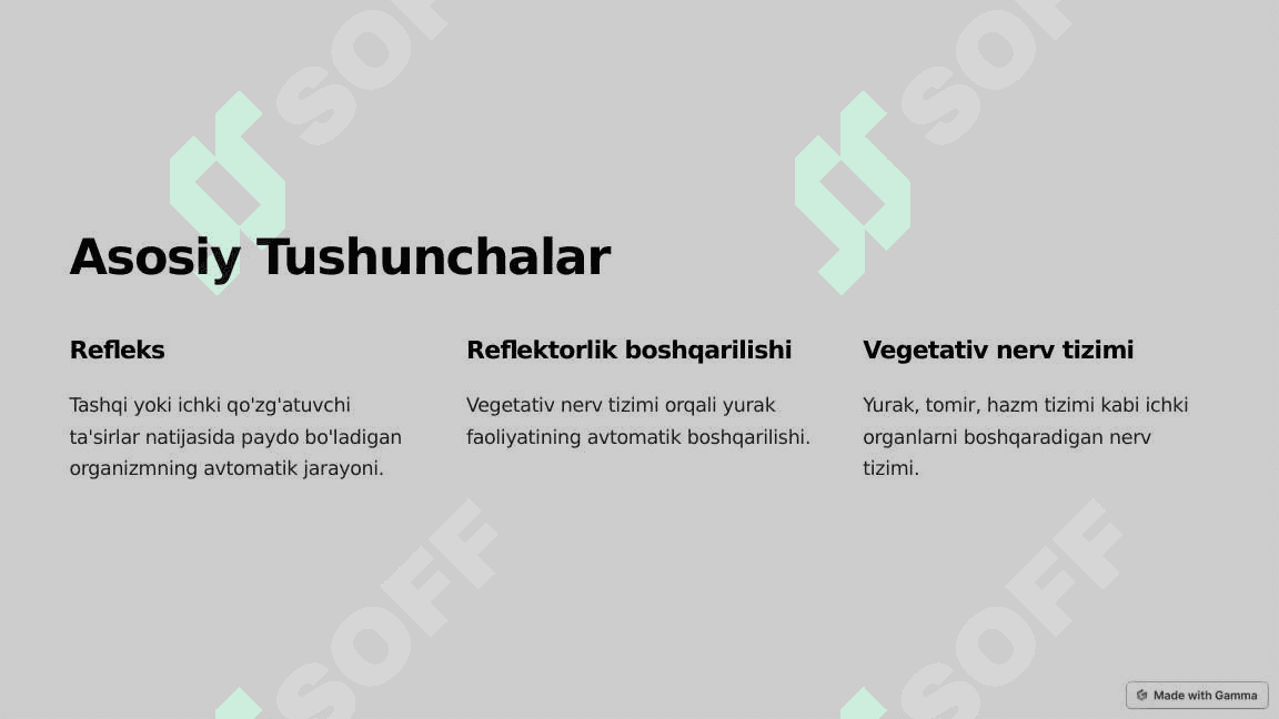 Fiziologiya ,,Yurakning boshqarilish mexanizmlari" 2