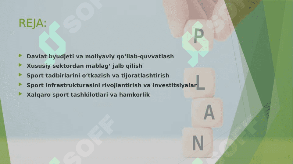 Badantarbiya va sport menejmenti tizimini moliyalashtirish 2