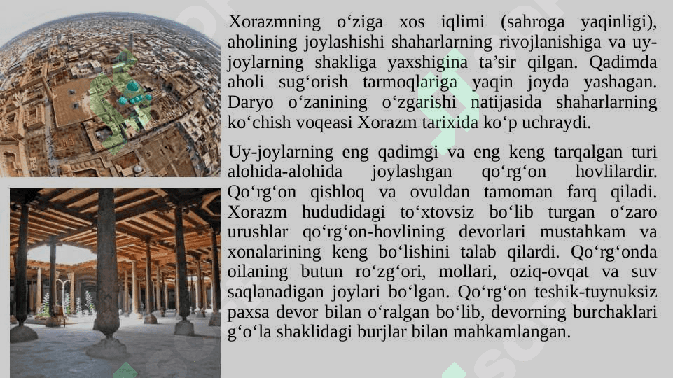 Xorazm ustalarining me'morchilik ijodining taraqqiyoti 2
