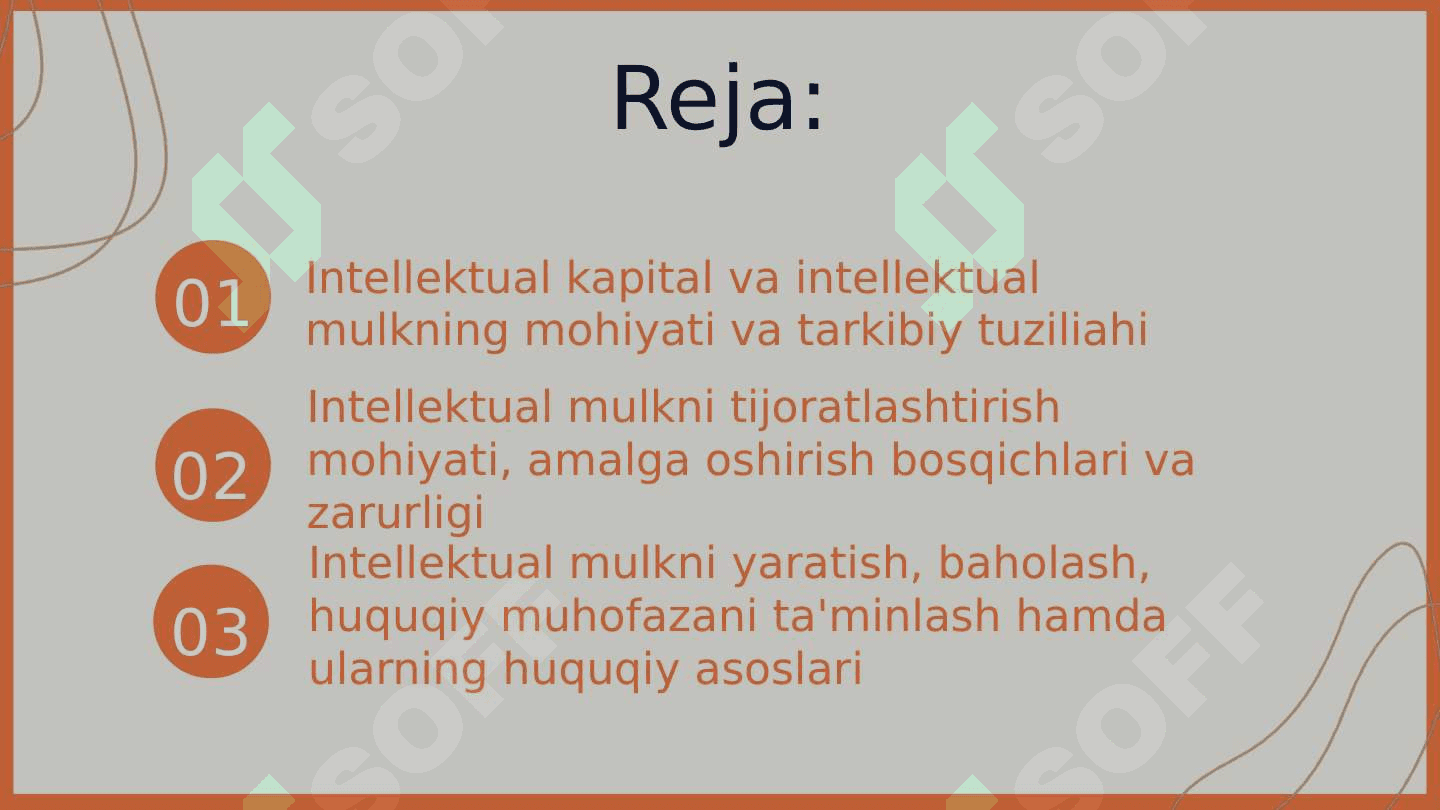 Intellektual kapital, intellektual mulkni shakllantirish va boshqarish 2