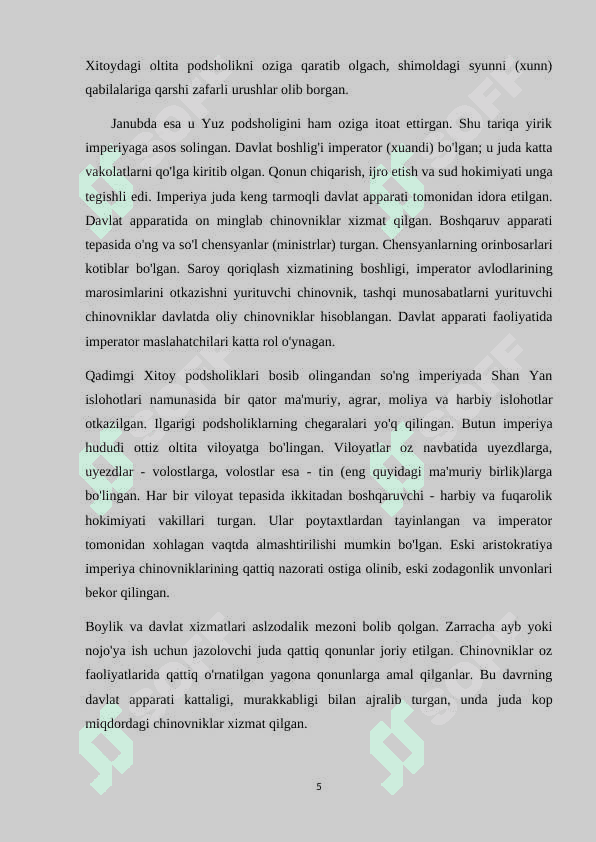 Qadimgi xitoyda Sin va Xan sulolasi hukumronligi davri hukmronligi 4