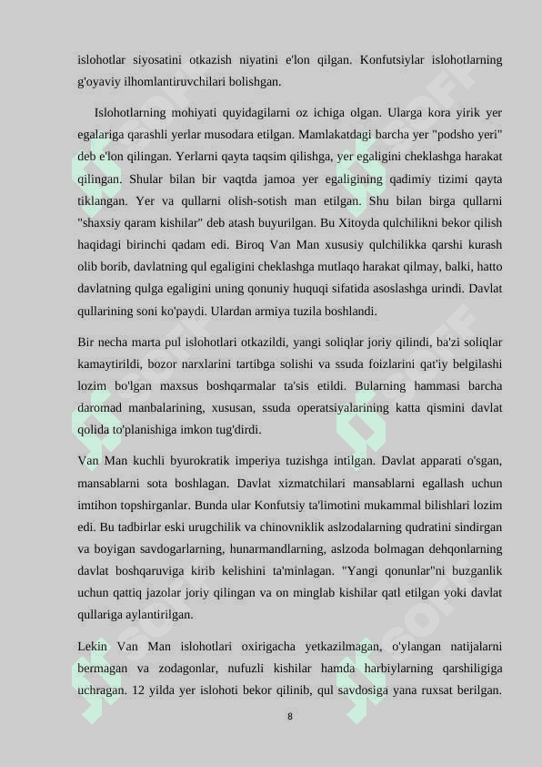 Qadimgi xitoyda Sin va Xan sulolasi hukumronligi davri hukmronligi 7