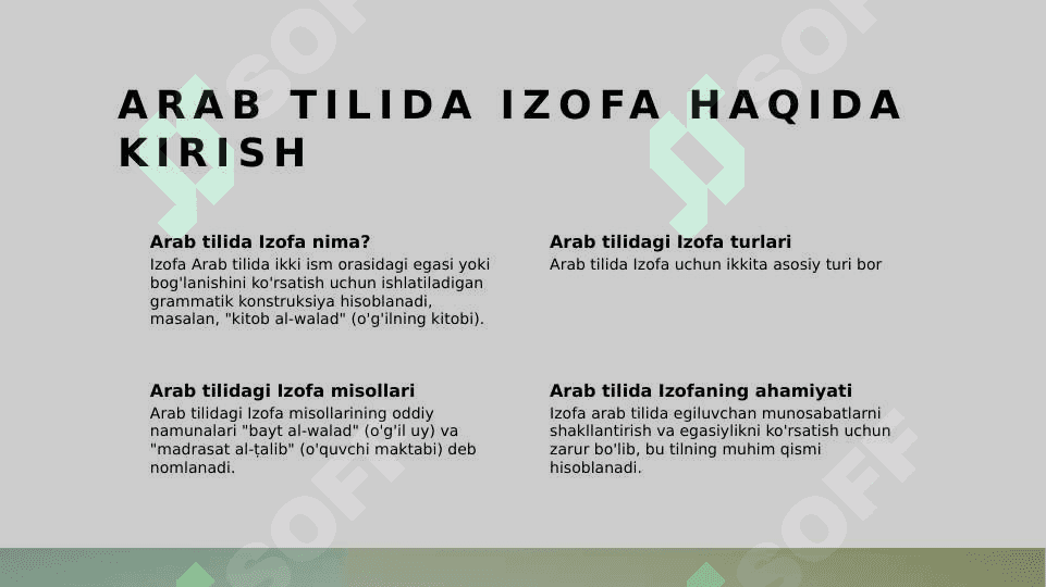 Arab tilida izofa 3