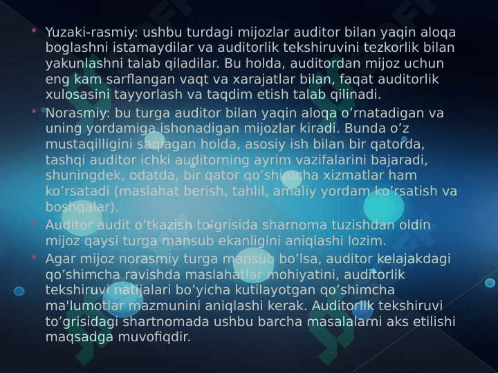 Auditorlik tekshiruvida muhimlik va risk 5