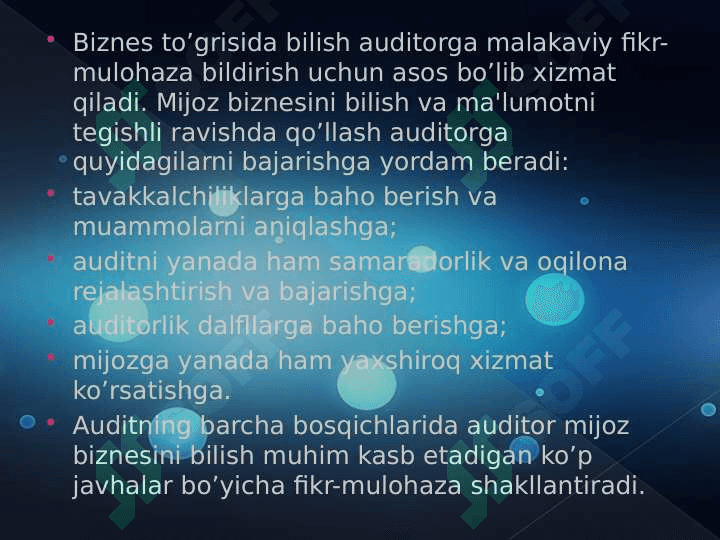 Auditorlik tekshiruvida muhimlik va risk 8