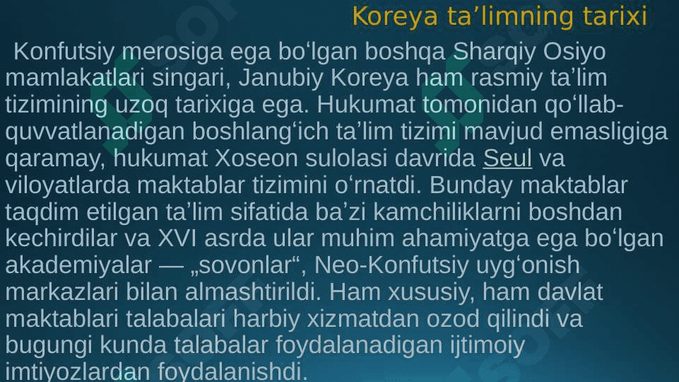 Janubiy Koreya haqida ma'lumot 7