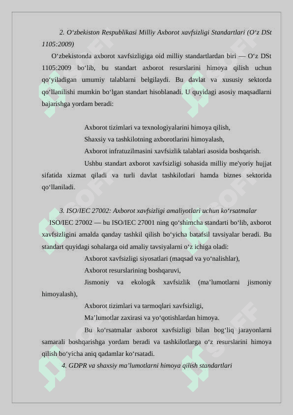 kiberxavfsizlika oid mustaqil ish(referat) 8