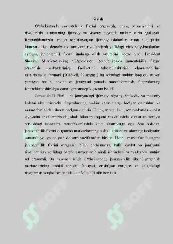 O'zbekistonda jamoatchilik fikrini o'rganish markazining faoliyati 2