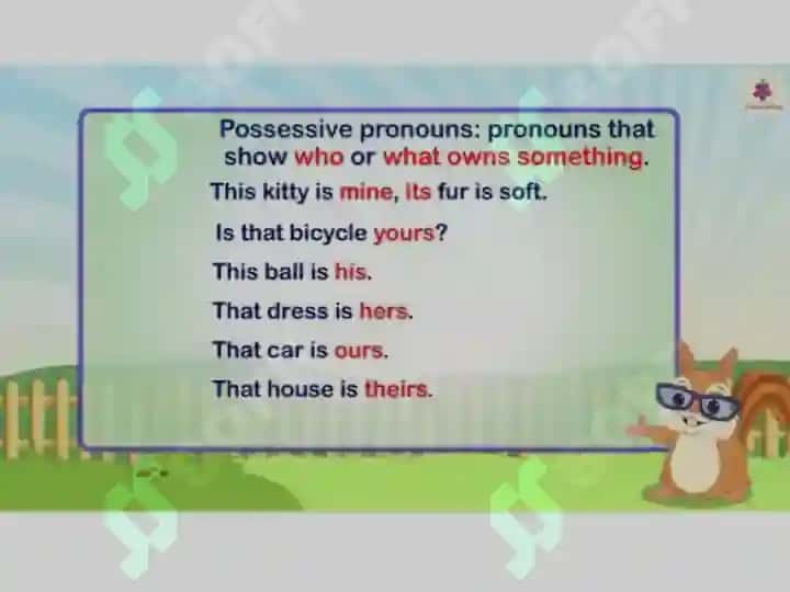 Possessive pronouns (slayd, 11 bet) 4