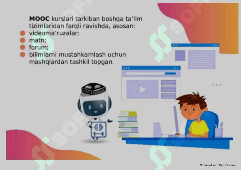 MOOC ommaviy ochiq kurslarning asosiy imkoniyatlar 6
