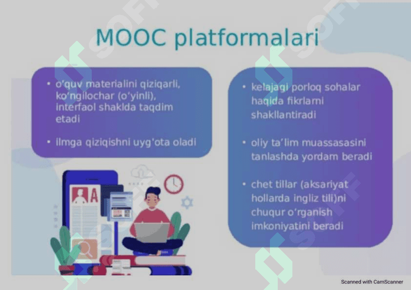 MOOC ommaviy ochiq kurslarning asosiy imkoniyatlar 7