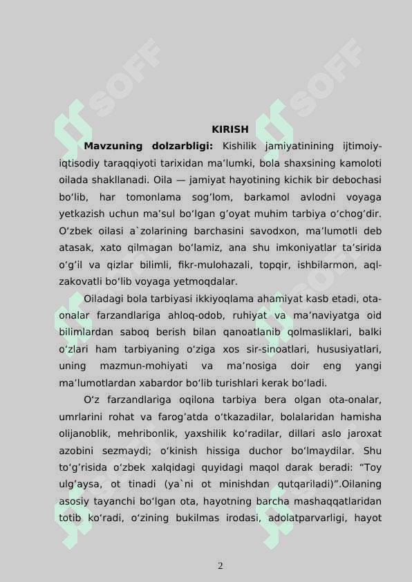 Oilada farzand tarbiyasida yetti fazilat va yetti noqislik 2