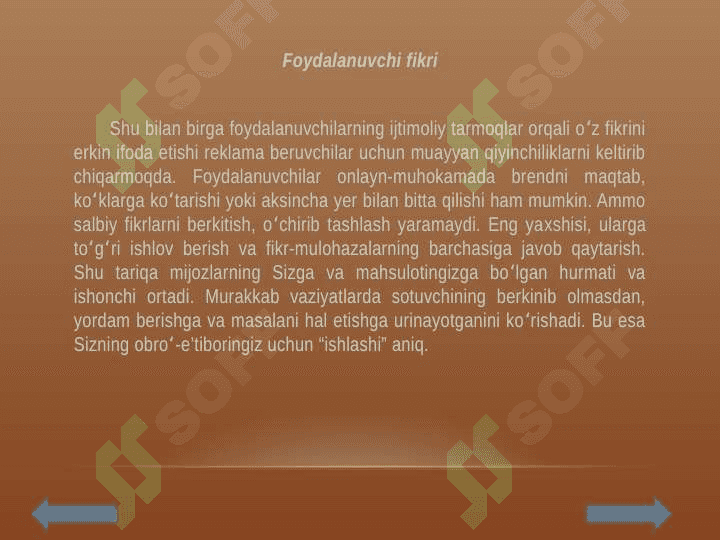 IJTIMOIY SAYTLARDA BIZNES RIVOJLANISHI VA IQTISODIY SAMARADORLIGI 6