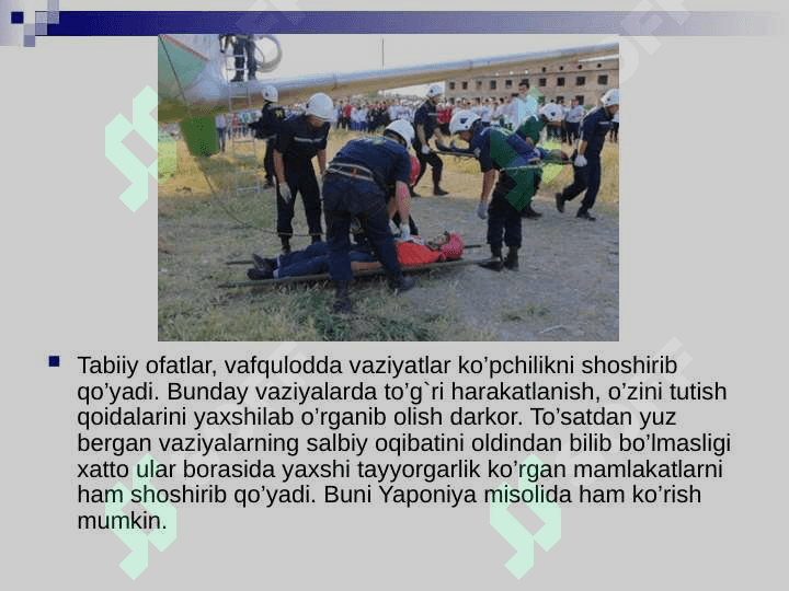 HAYOT FAOLIYAT XAVFSIZLIGINI TA'MINLASHGA OID XALQARO TAJRIBA VA IZLANISHLAR TAHLILI 7