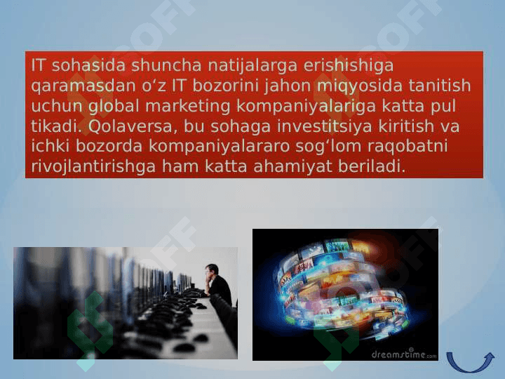 Jahonda It rivojlanish tendentsiyalari va uning boshqa  sohalardagi tutgan o`rni 4