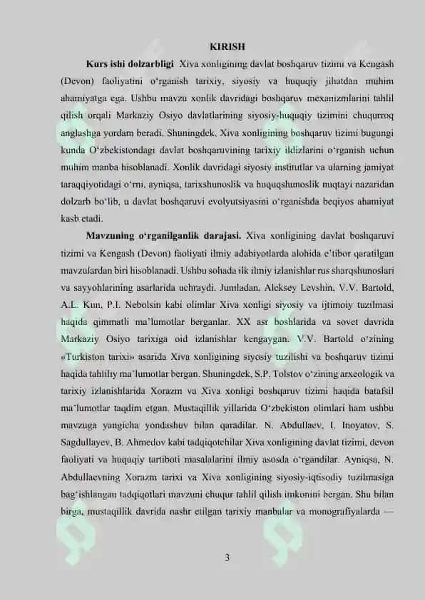 Xiva xonligida davlat boshqaruvi tizimi va Kengash (Devon) faoliyati 3