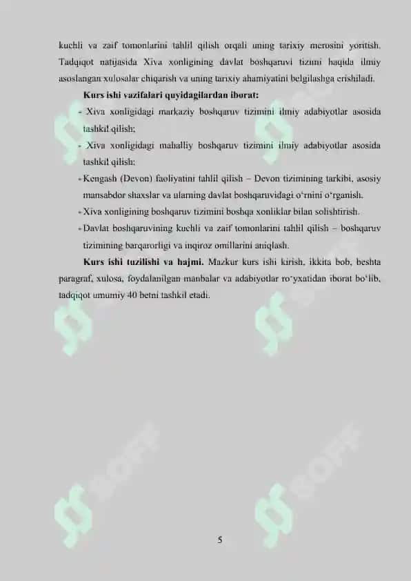 Xiva xonligida davlat boshqaruvi tizimi va Kengash (Devon) faoliyati 5