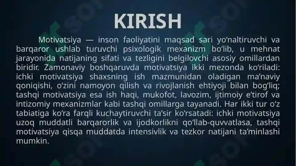 Ichki va tashqi motivatsiya, ularning samaradorlikka ta'siri 3