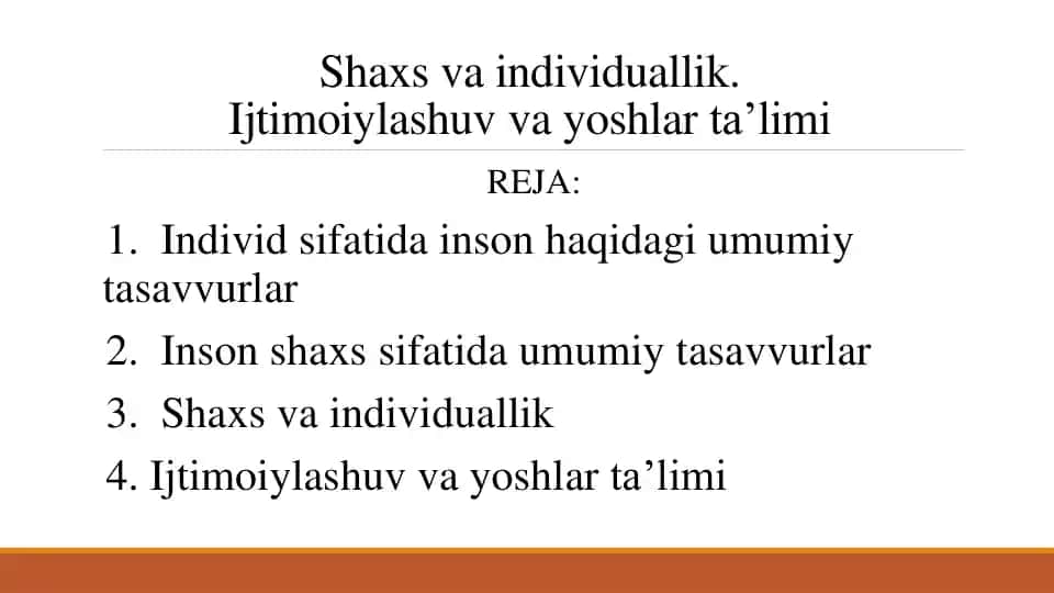 Ijtimoiylashuv va yoshlar ta'limi 1