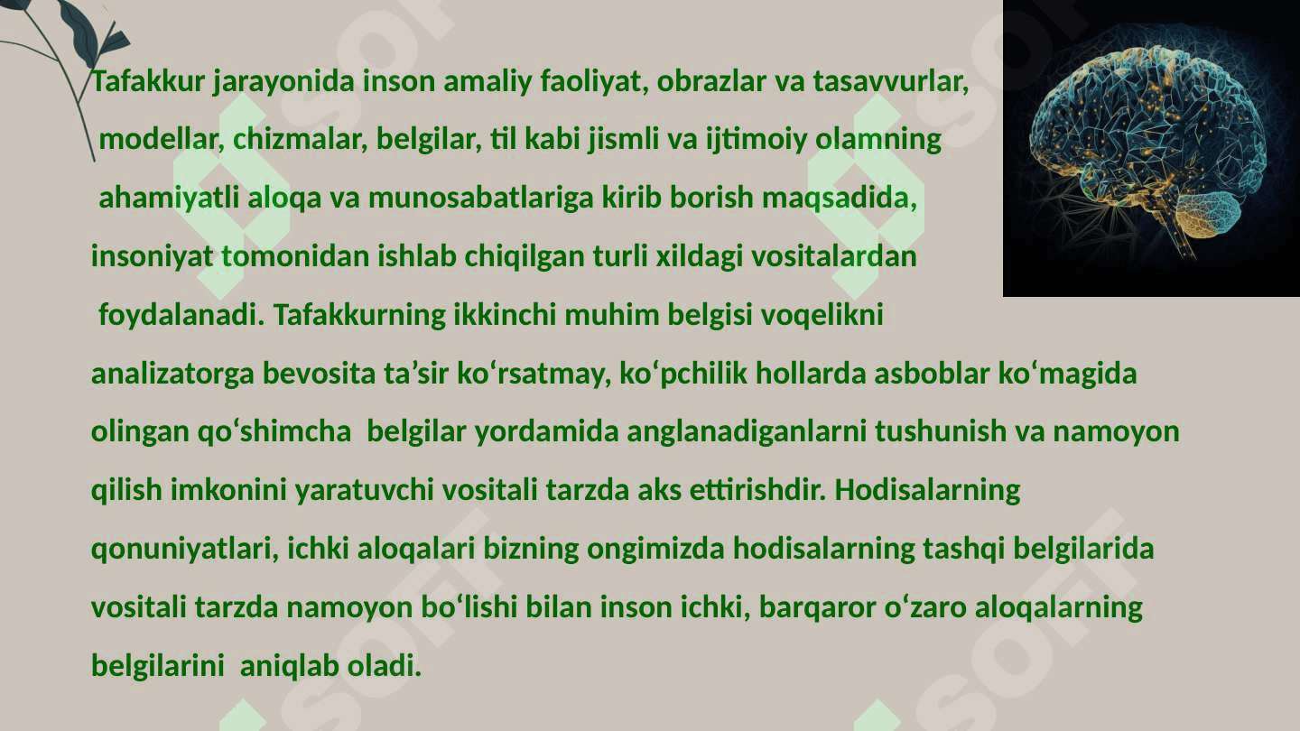 Tafakkur. Uning xususiyatlari, shakllari va turlari 4