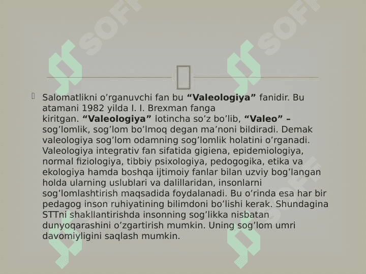 IKKINCHI TAMOYIL - SOG'LIK UCHUN IRODA 3