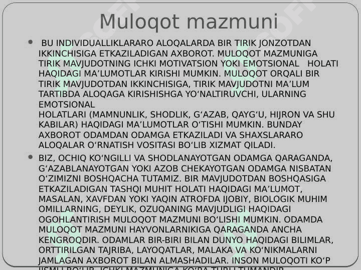 Muloqot haqida tushuncha 6