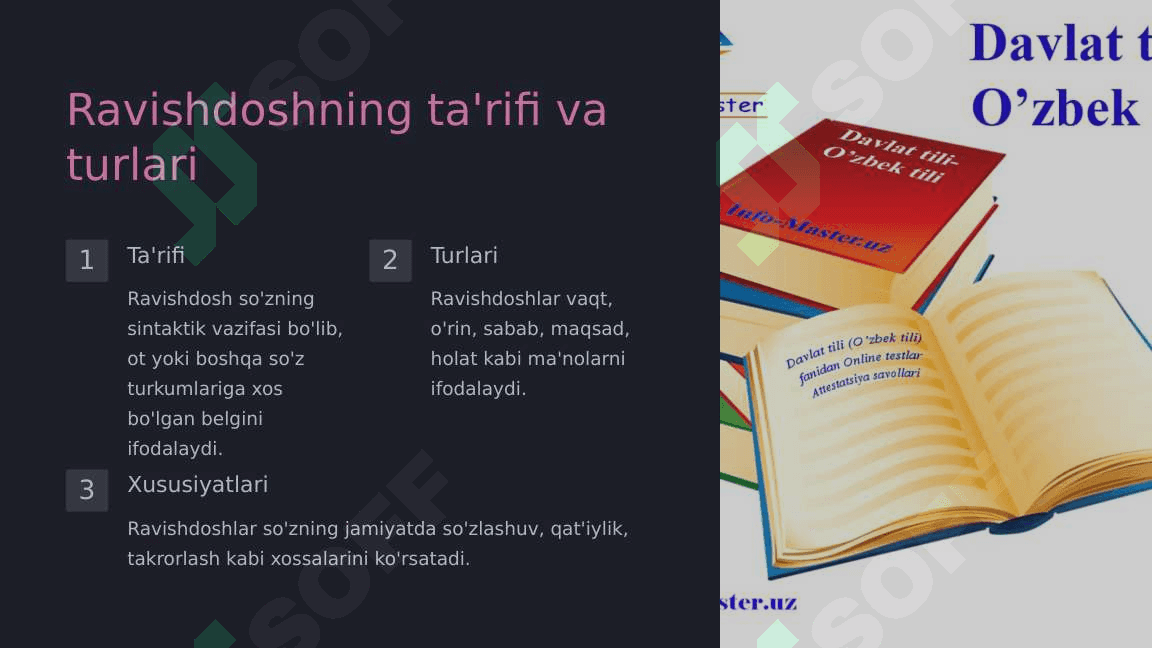 O'zbek tilida Ravishdosh va uning qo‘llanishi 4